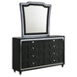 Lorient 8-drawer LED Dresser with Mirror Black