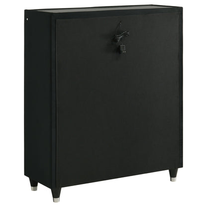 Lorient 5-drawer LED Chest of Drawers Black