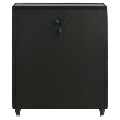 Lorient 5-drawer LED Chest of Drawers Black