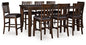 Haddigan Counter Height Dining Table and 8 Barstools