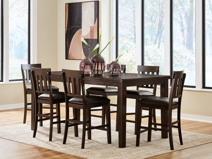 Haddigan Counter Height Dining Table and 6 Barstools