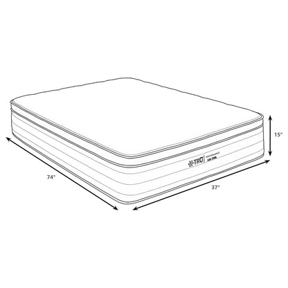 Montlake 15-inch Twin Cool Euro Top Foam Hybrid Mattress