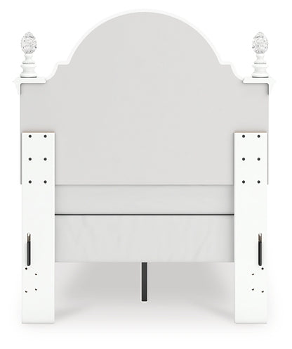 Kozlani Twin Upholstered Panel Bed, Dresser, Mirror and Nightstand