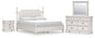 Rowlenstown King Poster Bed, Dresser, Mirror and Nightstand