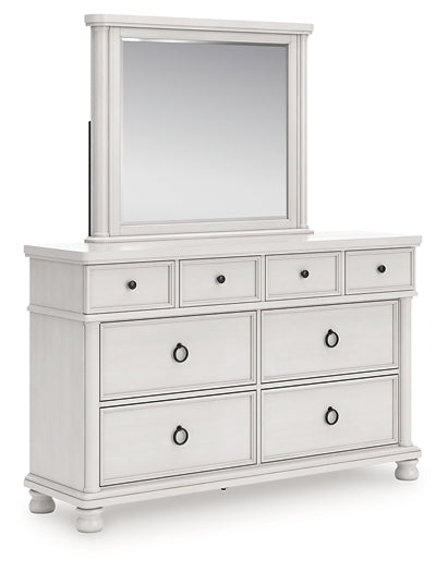 Rowlenstown Queen Poster Bed, Dresser, Mirror and Nightstand