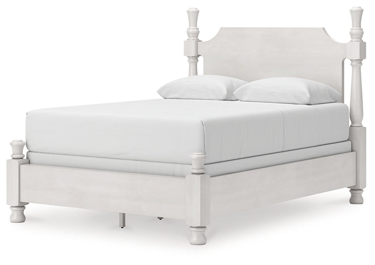 Rowlenstown Queen Poster Bed, Dresser, Mirror and Nightstand