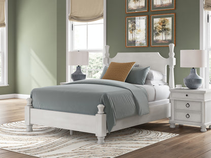 Rowlenstown Queen Poster Bed, Dresser, Mirror and Nightstand