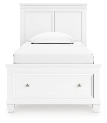 Fortman Twin Panel Storage Bed, Dresser and Mirror