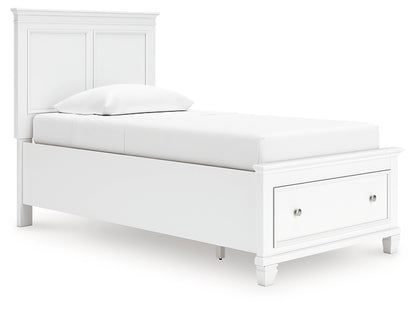 Fortman Twin Panel Storage Bed, Dresser and Mirror