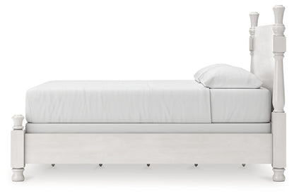 Rowlenstown California King Poster Bed, Dresser and Mirror