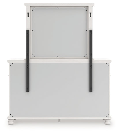 Rowlenstown King Poster Bed, Dresser and Mirror